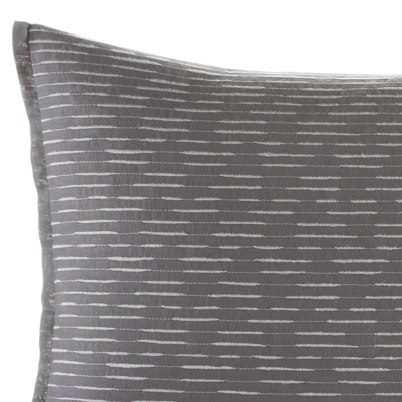 Burnished Quartz Stitched Rectangular Cotton Pillow Cover & Insert
