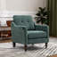 Fauteuil rembourré avec accoudoirs carrés et capitonnés-579925428