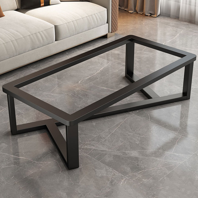 Table basse grise frittée grise + métal, H 16,93 po x L 47,24 po x l 23,62 po