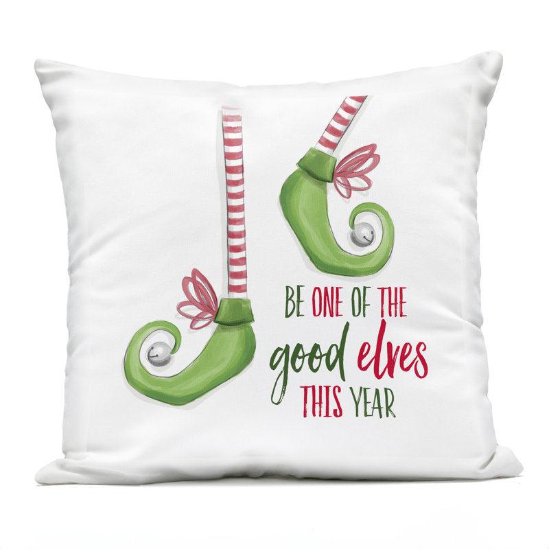 Coussin extérieur Festive Be A Good Elf Design par Dogwood