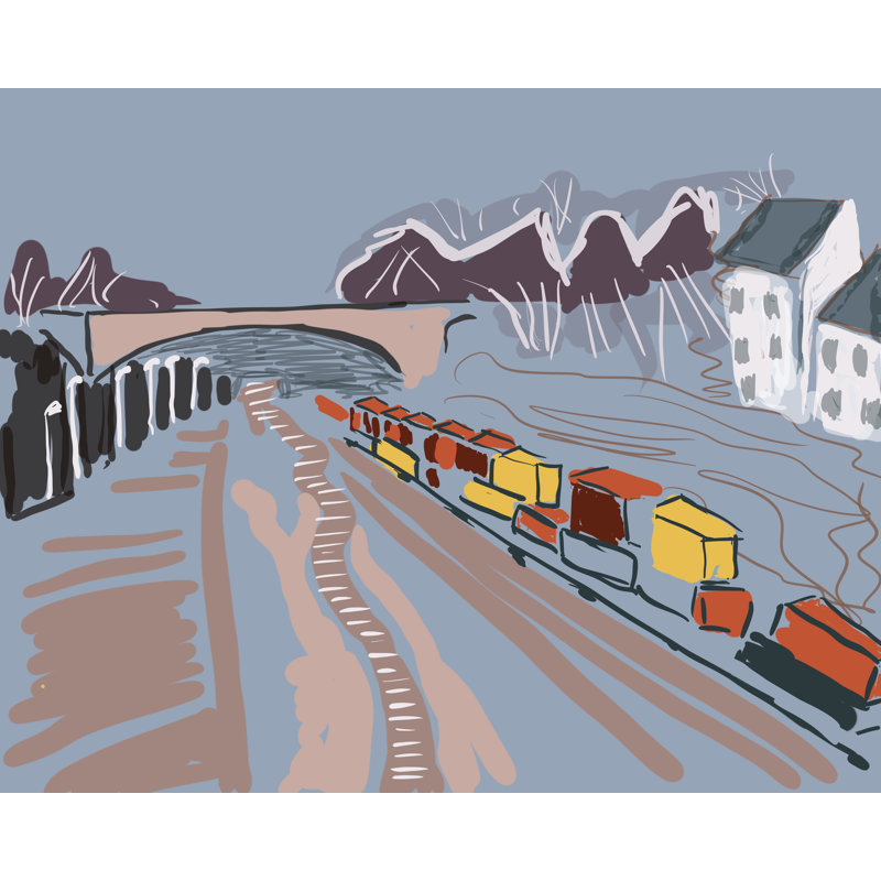 Halifax Tracks Print by Deborah Blum, 17.25" H x 21.25" W x 0.875" D