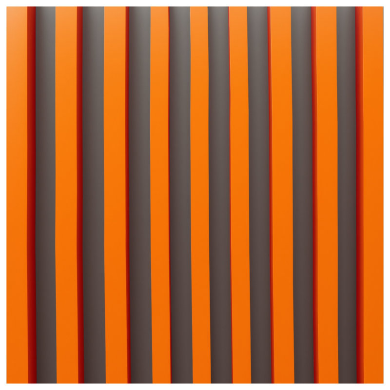 Housses de couette orange à rayures verticales, Lit simple