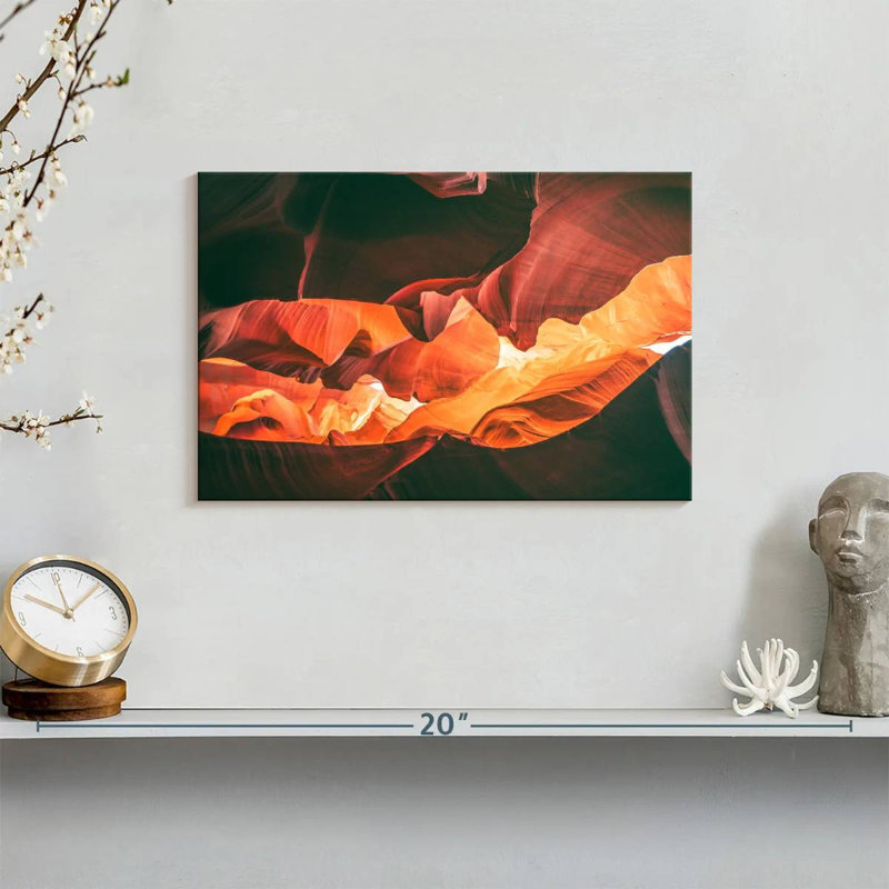 Avery, paysage abstrait, canyon, H 8 po x l 12 po