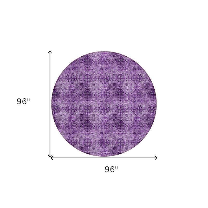 Tapis intérieur antidérapant rond 8 po