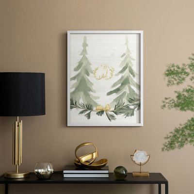 «Christmas Holiday Art», reproduction encadrée Ccclxxii - bois massif
