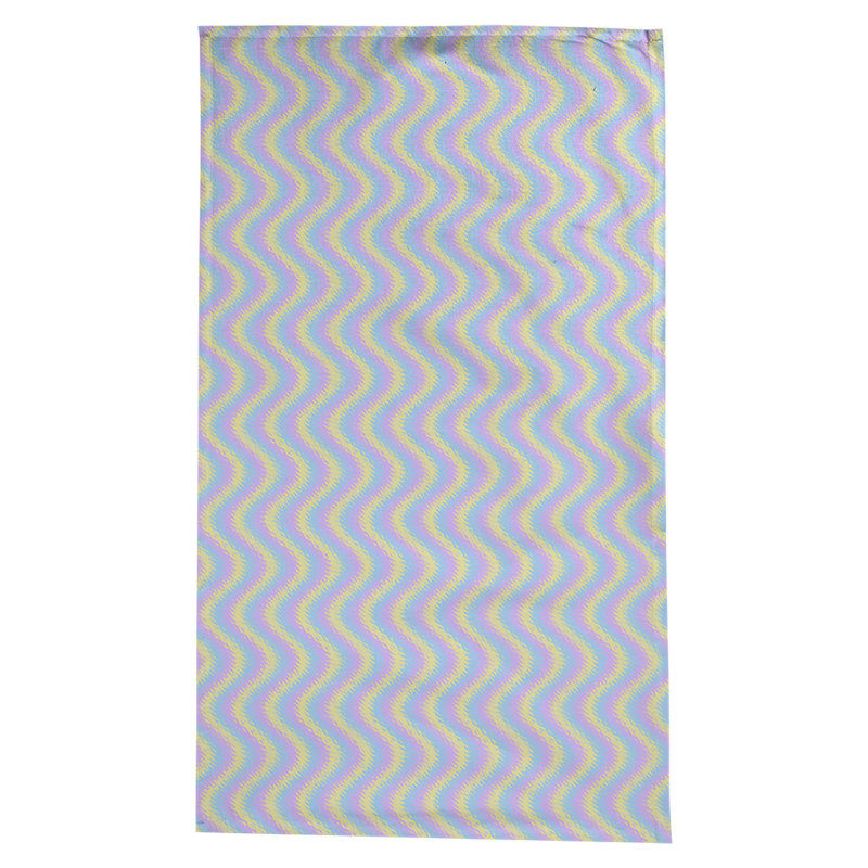 Nappe en coton à chevron 100% avicia, Mauve / jaune pastel