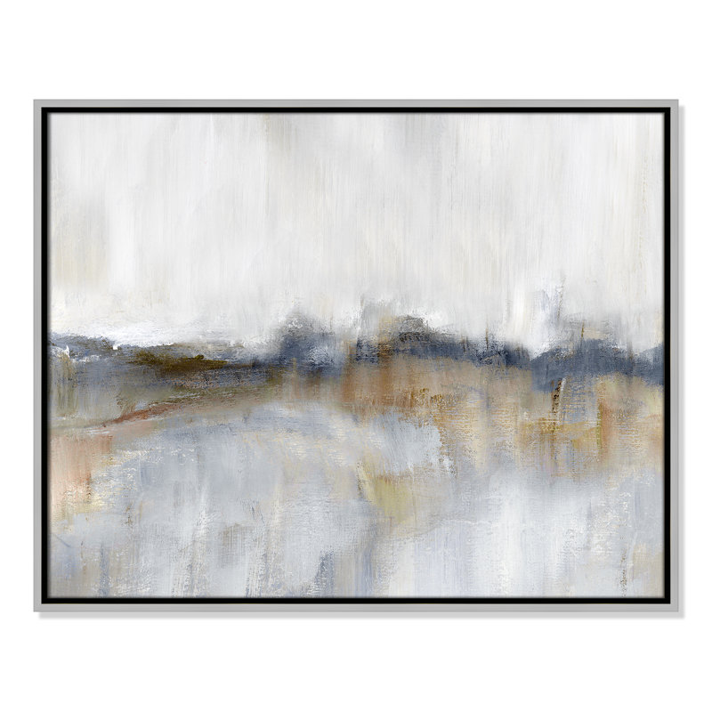 Autumnal Tide by Nan - Floater Frame Print on Canvas, 23.5'' H x 29.5'' W x 2'' D, Silver Framed