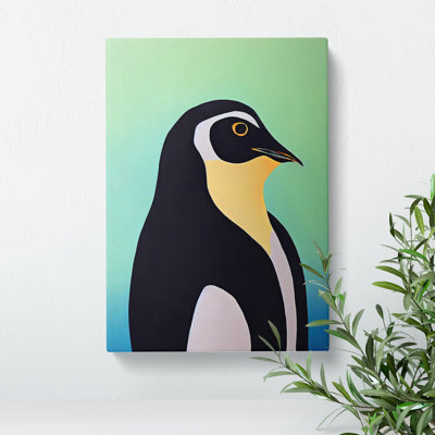 Profile Of A Penguin - Wrapped Canvas Print