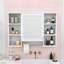 Armoire de salle de bain élégante avec tablettes réglables et barre à serviettes-1821357652