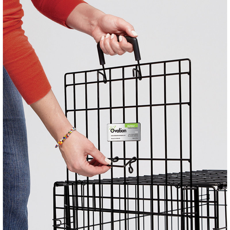 Steel Collapsible Pet with 3 Doors, 20.75" H x 19" W x 25.5" D