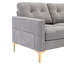 Canapé modulaire convertible en L 110 po avec repose-pieds mobile Modern Sofa Modern-815432210