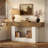 63" Farmhouse Console Table With 2-Tier Shelves, Entryway Table with U-Shaped Base, Narrow Long Sofa Table for Hallway, Foyer-1387891750
