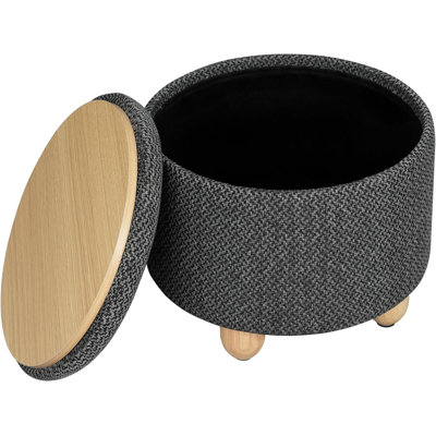Othella 39cm Wide Round Ottoman with Storage