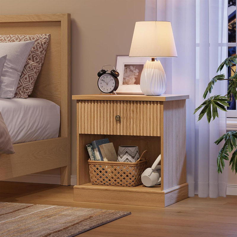57.7 cm W Bedside Table, Ivory