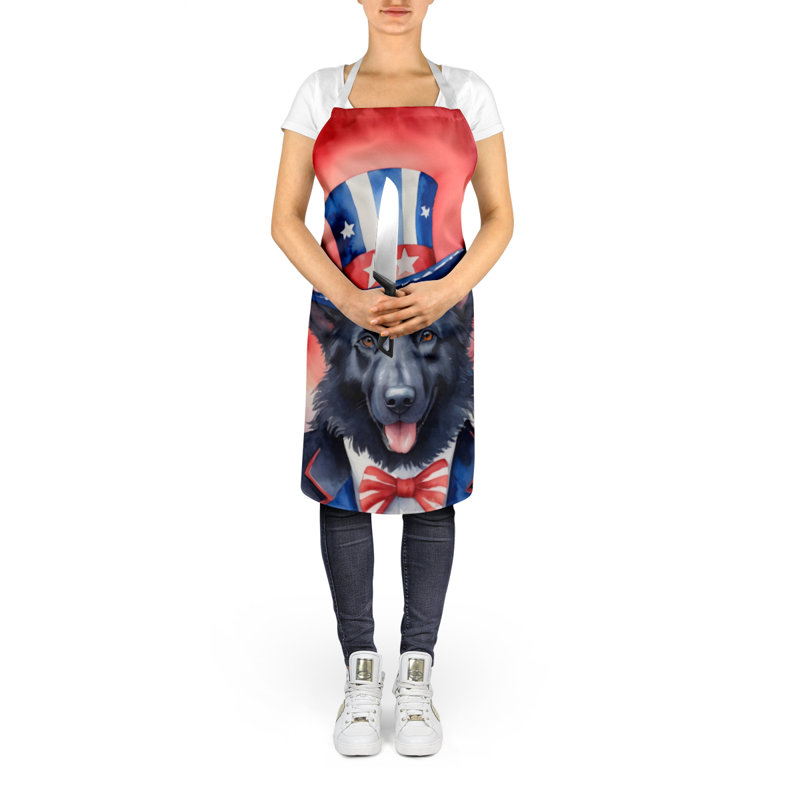 Patriotic American Apron, Belgian Sheepdog