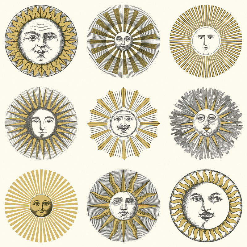Soli Geometric Wallpaper Roll, Cream/Gold