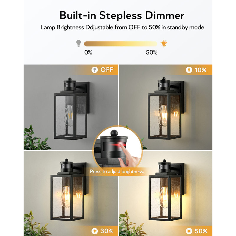 Motion Sensor Outdoor Wall Lantern, Modern Exterior Wall Lights for House