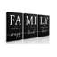 Black Family Home Wall Decor for Living Room Dining Room Pictures Wall Art Bedroom Artwork Posters for Walls Inspirational Family Love Home Decor Entryway Art Print Canvas Paintings 12"X16"