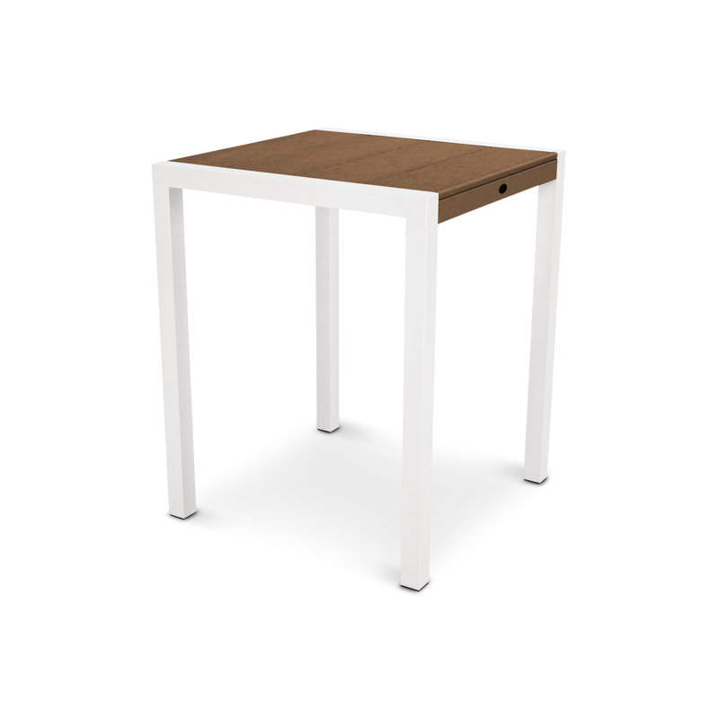 Table de comptoir POLYWOOD Surf City, 30 po x 30 po, Blanc texturé / Cabane