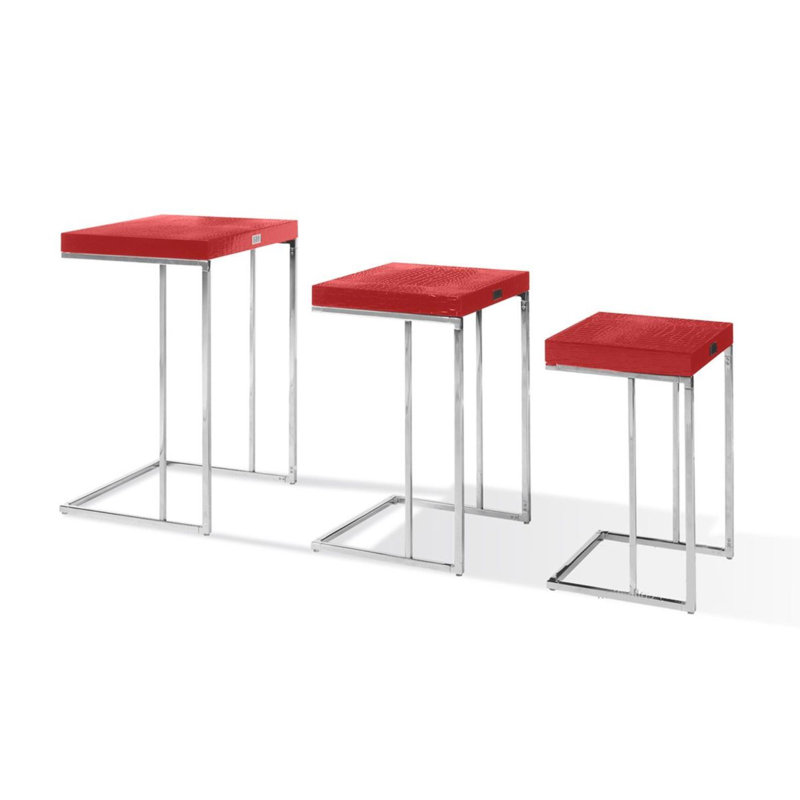 Bevelyn Nesting Tables, Red