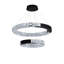 Luminaire en cristal noir à 2 anneaux DEL pour salon D32 "+ d20"