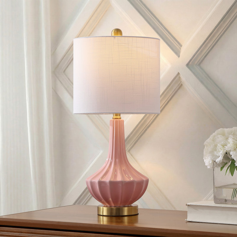 Chesnut Table Lamp, Brass/White