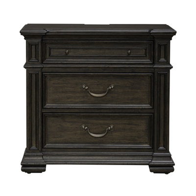 Dillmon 3 Drawer Nightstand w/ USB Ports