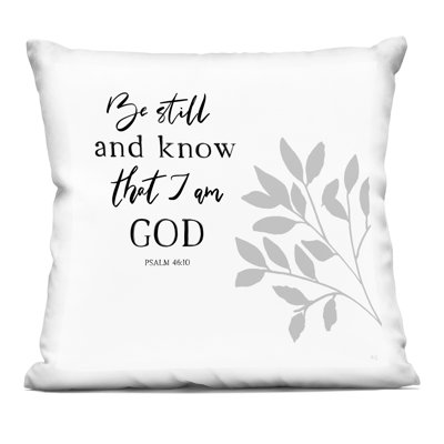 All Things Through Christ Decorative Printed Throw Pillow, design by Val Rhodes