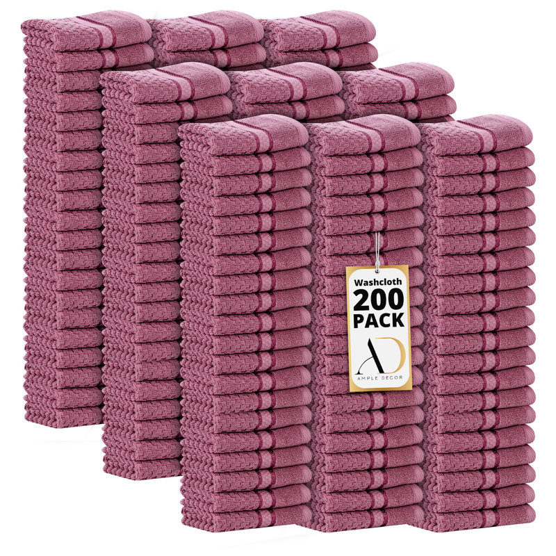 Collection de serviettes texturées 100% coton Mulaayam, Mauve raisin