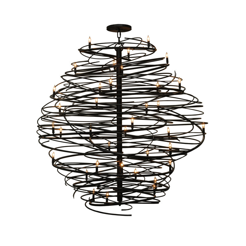 Cyclone 36 - Light Dimmable Wagon Wheel Chandelier