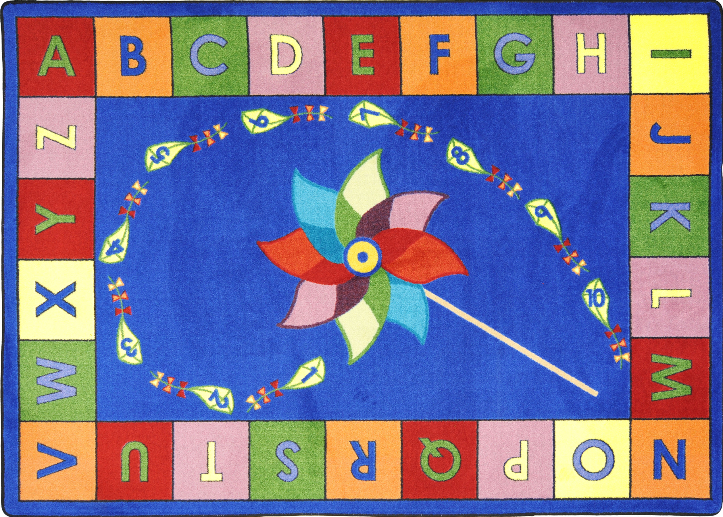 Joy Carpets Educational Alphabet Pinwheel Area Rug &amp; Reviews - Wayfair ...