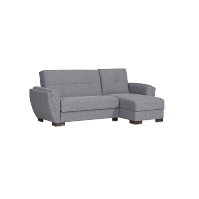 Primenest Skyhaven Collection Upholstered Convertible Chaise Lounge With Storage