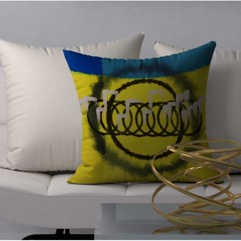  Housse de coussin carré et insert, H 20 po x l 20 po x p 5 po