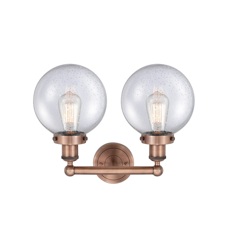 Alphonsa 2 - Light Dimmable Vanity Light, Seedy, Antique Copper