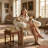 Mamanbai Modern Barrel Back Accent Chair with Solid Wood Three-Leg Frame-2050807023