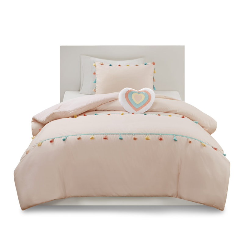 Ensemble d'édredon en polyester , Édredon pour lit double / grand lit + 3 pièces s, Rosé