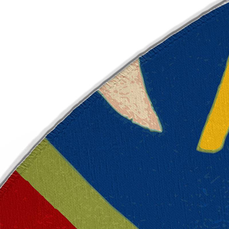 Vibrant Zing Indoor And Outdoor Area Rug, Round 5'