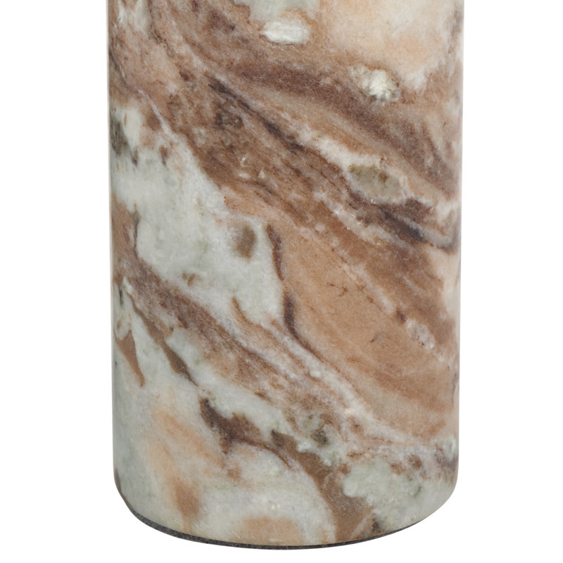 Giabella End Table, Brown/White