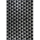 Rapture Contemporary Grandeur Silver Gray/Black Area Rug