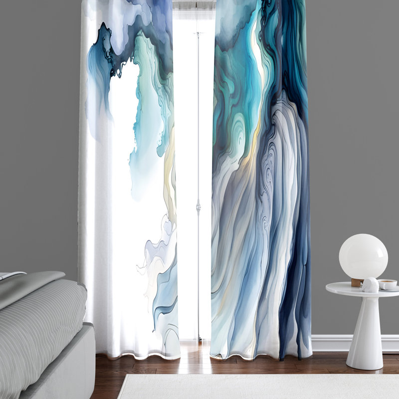Halcro Semi Sheer Curtain Panel Pair, 56" W x 78" L