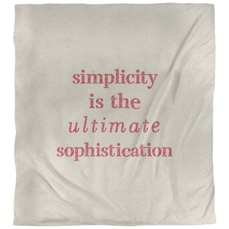 Housse de couette simple et sophistiquée quote, Blanc / rouge, Housse de couette pour grand lit