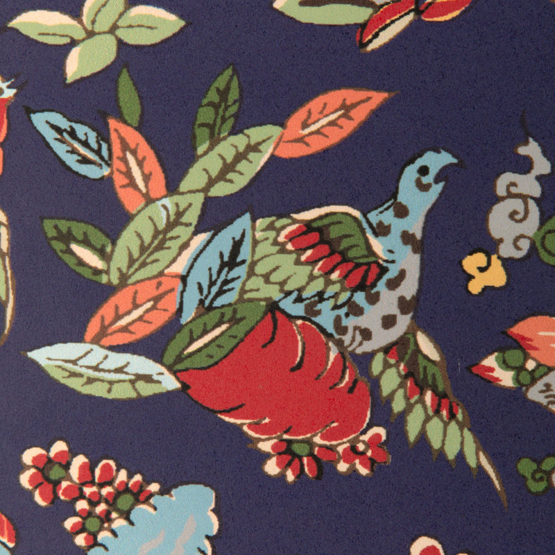 La Menagerie Shalimar Toile Paper Roll, Navy/Red