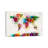 World Map Paint Drops III by Michael Tompsett - Painting on Canvas-42158367-56675564