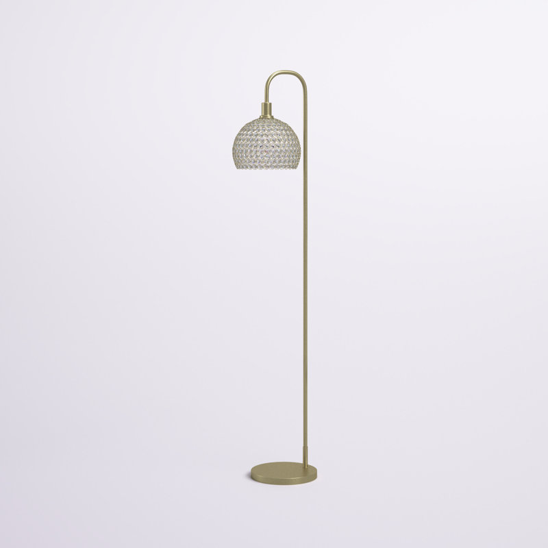 Edison 61.75'' Arched Floor Lamp, Gold Plated