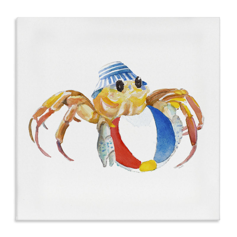 «Beach Ball Crab», toile par Lanie Loreth, H 24 po x l 24 po