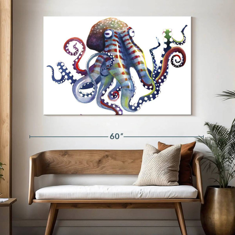 Brampt Striped Octopus, 34" H x 51" W