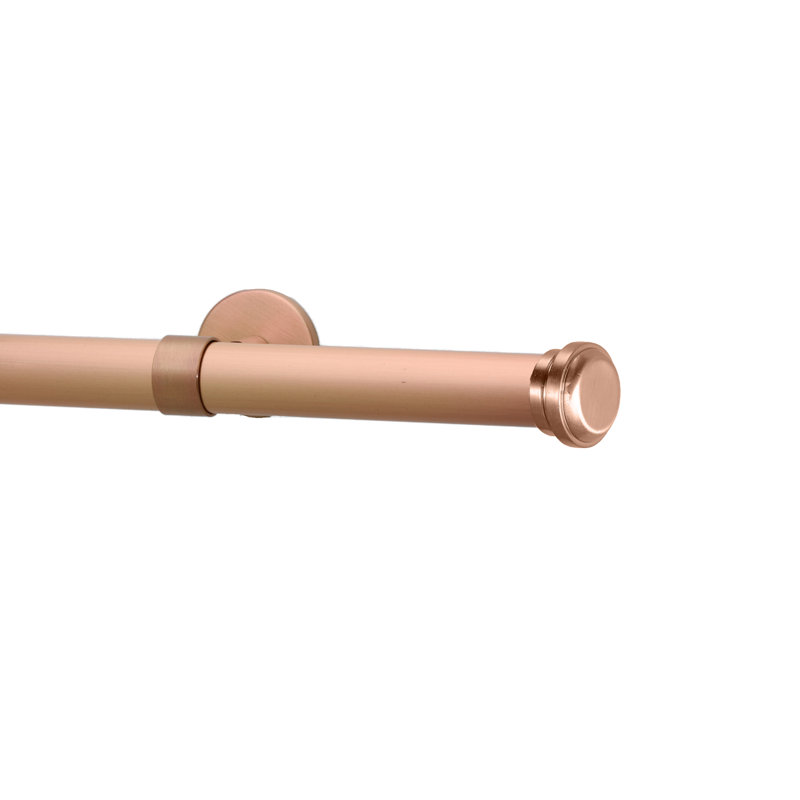 Tringle à rideaux simple 1,13 po Metro, Laiton rétro, H 2 po x l 72 po x P 3,12 po