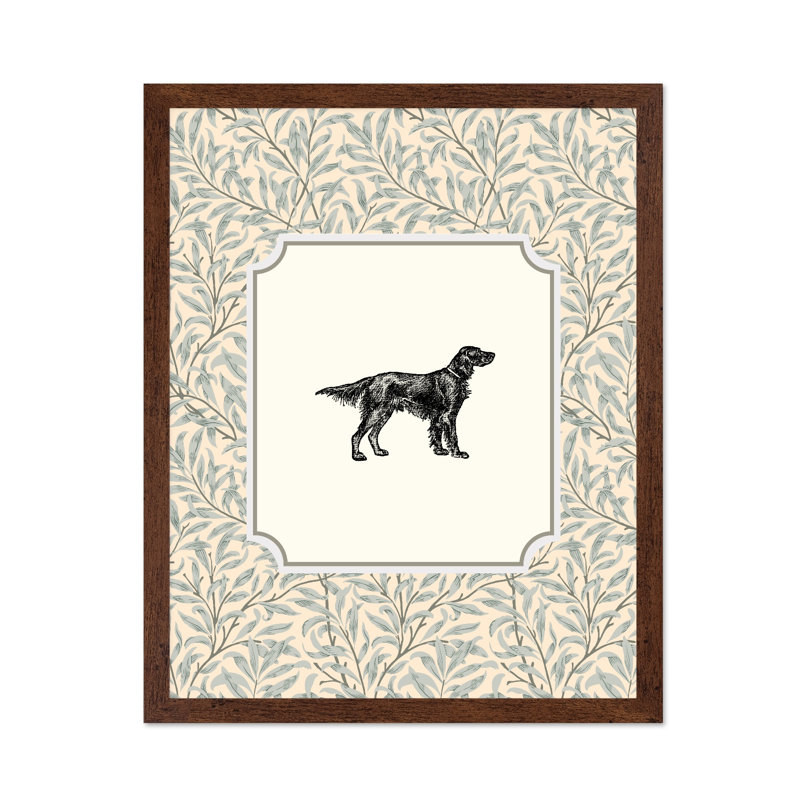 Setter irlandais, Poster, 24"H x 32"W, Brown Framed