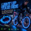 Lumières DEL RVB à changement de couleur pour roues de vélo, alimentées par piles (lot de 2)