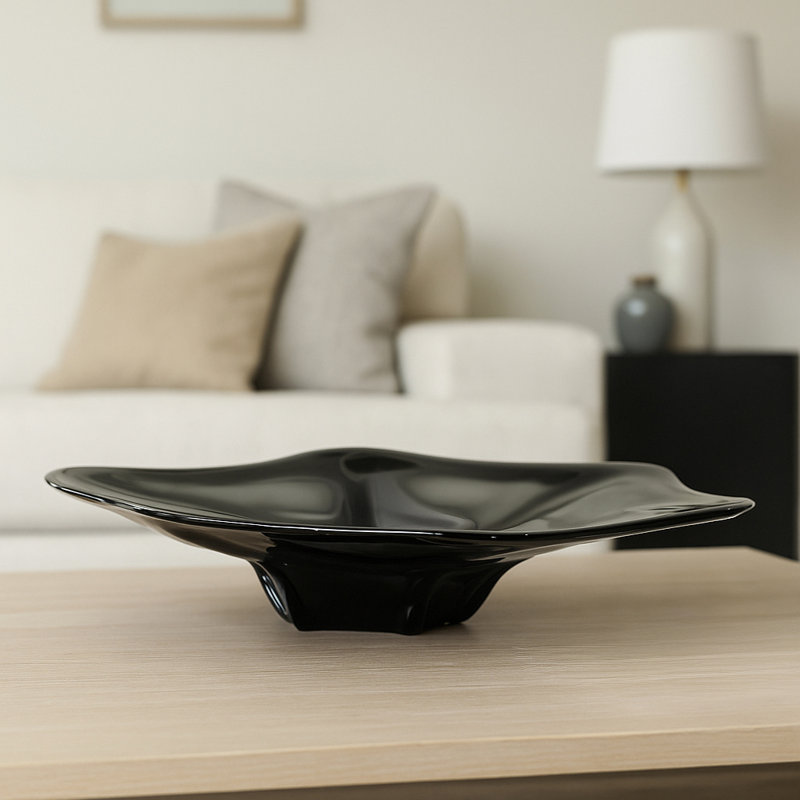 Handmade Glass Decorative Bowl, Blue